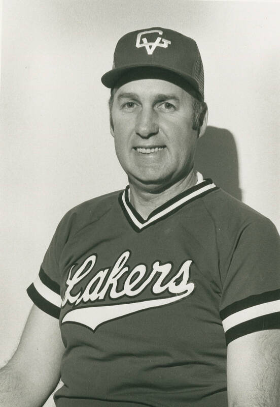 Phil Regan in Lakers baseball uniform with hat